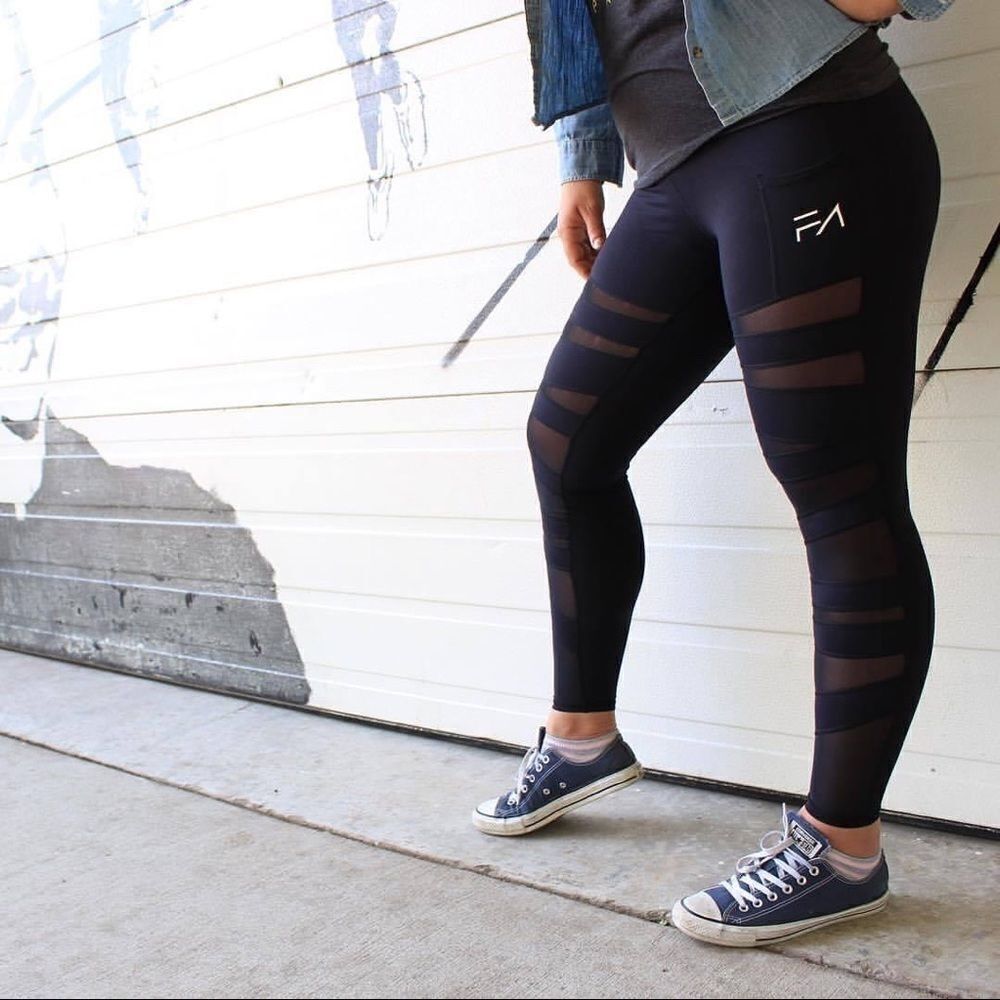 Size S Flatout Apparel Black Mesh Leggings